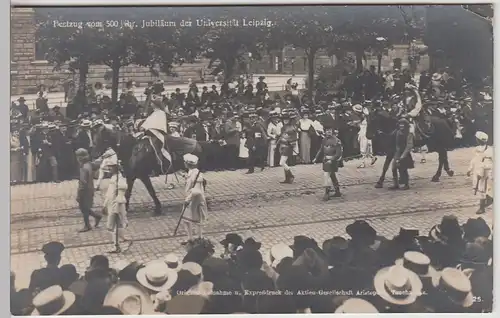 (112153) Foto AK Leipzig, Festzug 500 J. Universität,Friedrich d.Streitbare 1909