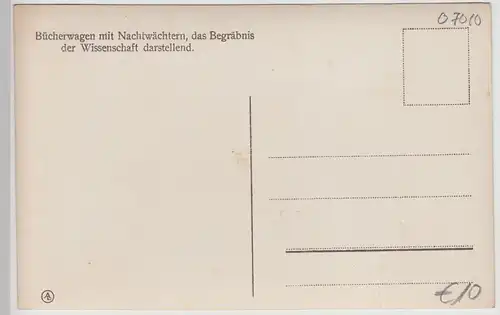 (112151) Foto AK Leipzig, Festzug 500 Jahre Universität, Bücherwagen 1909