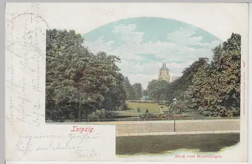 (111848) AK Leipzig, Blick vom Musenhügel 1900