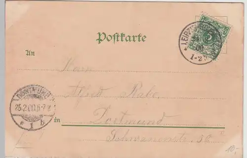 (111847) AK Leipzig, Börse, Reform. Kirche, Gewerbeausstellung 1900