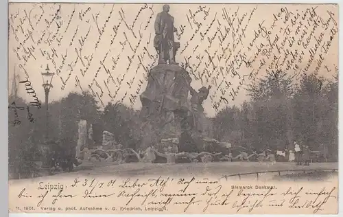 (111846) AK Leipzig, Bismarckdenkmal 1901