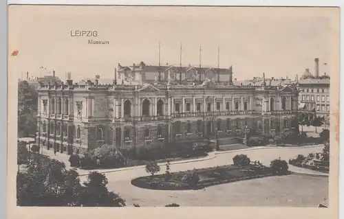 (110852) AK Leipzig, Museum, Feldpost Ebmath 1916