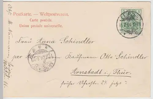 (109762) AK Leipzig, Neues Rathaus, Karl Tauchnitz Brücke, Straßenbahn 1904