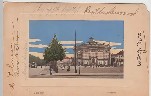 (108738) AK Leipzig, Restaurant Panorama, Passepartout 1910