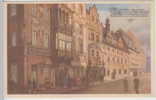 (108550) Künstler AK Leipzig, Thüringer Hof 1929