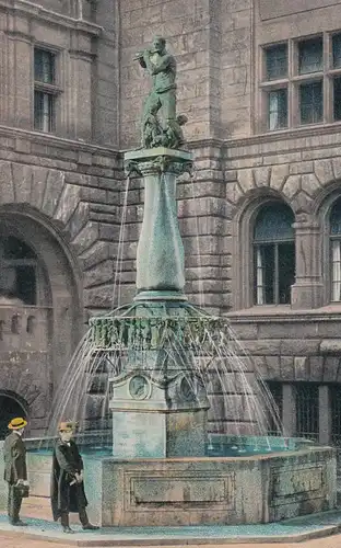 (108151) AK Leipzig, Neues Rathaus mit Rattenfängerbrunnen, 1910er