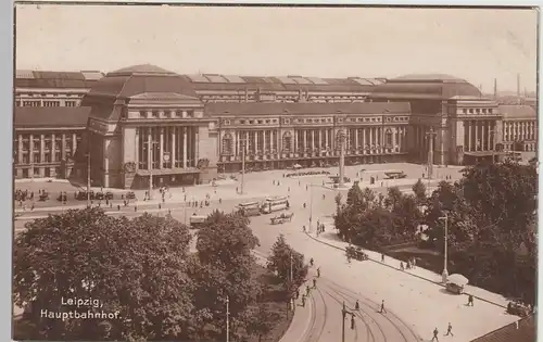 (105767) Foto AK Leipzig, Hauptbahnhof, 1927