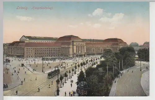 (105312) AK Leipzig, Hauptbahnhof 1910er