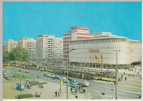 (103007) AK Leipzig, Warenhaus Konsument, Blechbüchse, Straßenbahn 1971