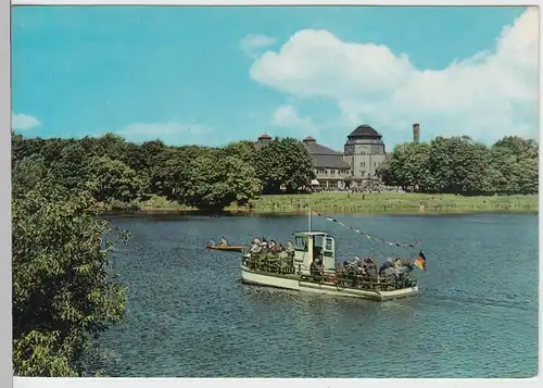 (102996) AK Leipzig, Haus Auensee, Blick vom See 1969