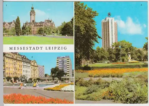 (102988) AK Leipzig, Mehrbildkarte, Sachsenplatz, Hochhaus Wintergartenstraße 19