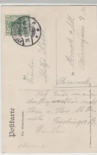 (80129) AK Steinthaleben, Kyffhäuserdenkmal, Mehrbildkarte 1907