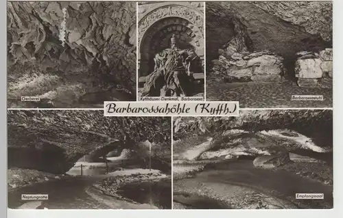 (79176) Foto AK Rottleben, Kyffhäuser, Barbarossahöhle, Mehrbild 1969