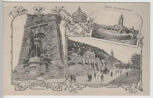 (77562) AK Kyffhäuser, Kaiser Wilhelm-Denkmal, Mehrbildkarte 1914