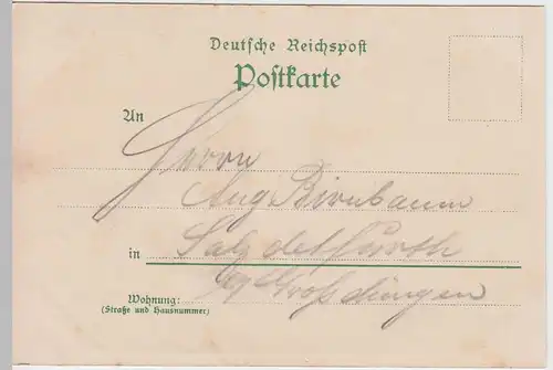 (55437) AK Gruss vom Kyffhäuser, Denkmal, Steinthaleben, Rothenburg 1897