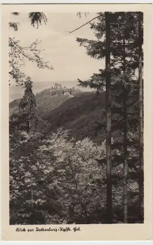 (14444) Foto AK Steinthaleben, Kyffhäuserland, Ruine Rothenburg 1955