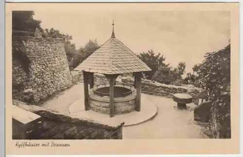 (14429) Foto AK Steinthaleben, Reichsburg Kyffhausen, Brunnen 1953