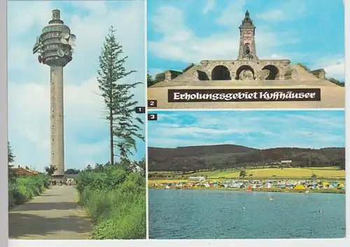 (111613) AK Kyffhäuser, Talsperre Kelbra, Richtfunkturm der Deutschen Post DDR 1