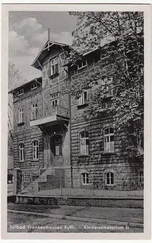 (109718) AK Bad Frankenhausen, Kyffhäuser, Kindersanatorium 2, 1953