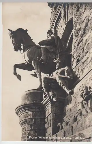 (103750) Foto AK Steinthaleben, Kyffhäuserdenkmal, Kaiser Wilhelm zu Pferde 1922