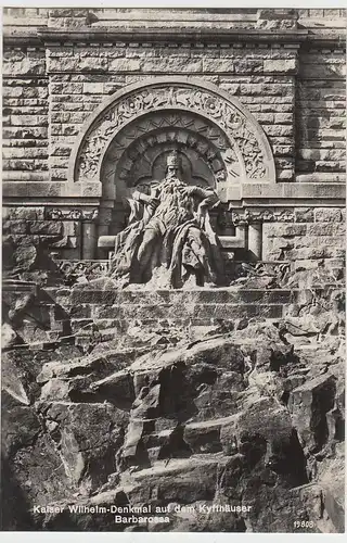 (103749) Foto AK Steinthaleben, Kyffhäuserdenkmal, Barbarossa 1922-38