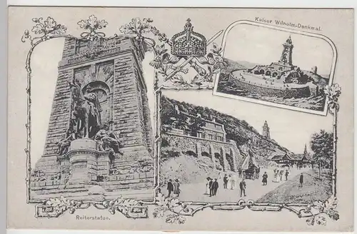(101692) AK Kyffhäuser, Kaiser Wilhelm-Denkmal, Mehrbildkarte 1918