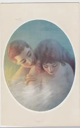 (109299) Künstler AK L. Guerzom, Jugend, Junges Paar, vor 1945
