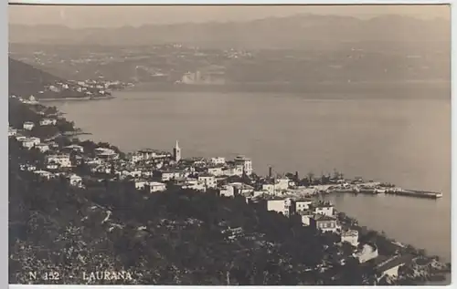 (19853) Foto AK Laurana, Lovran, Panorama, um 1936