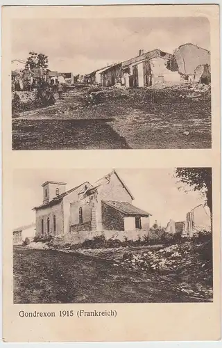 (98486) AK Gondrexon, zerstörter Ort 1.WK 1915