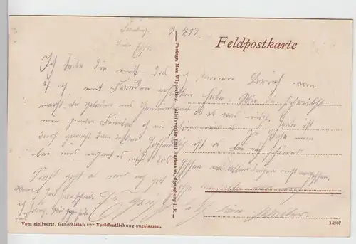 (97820) AK Bréménil, zerstörte Stadt, Feldpostkarte 1917