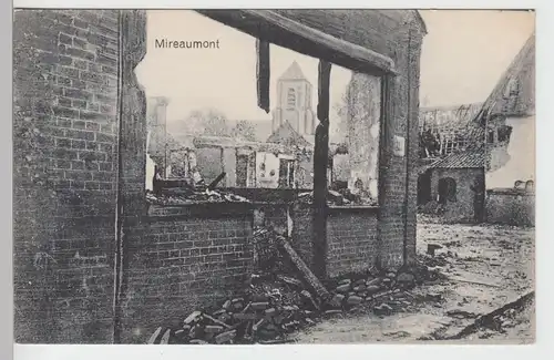 (88274) AK Miraumont, zerstörter Ort, Feldpostkarte 1914-18