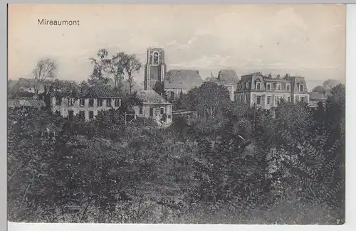 (88204) AK Miraumont, Blick auf den zerstörten Ort, 1914-18
