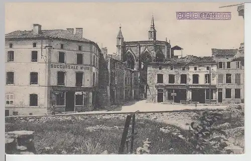 (85964) AK Étain, 1. WK, zerstört. Ort, Succursale Nr. 119, Kirche 1914-18