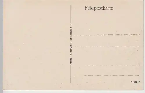 (85960) AK Étain, 1. WK, zerstört. Ort, Kirche, Orne, Feldpostkarte 1914-18