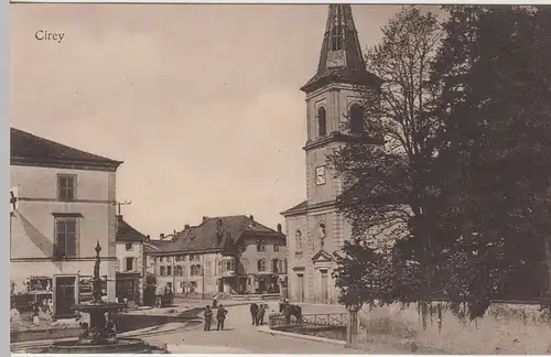 (85938) AK Cirey, 1. WK, Soldaten, Kirche 1915