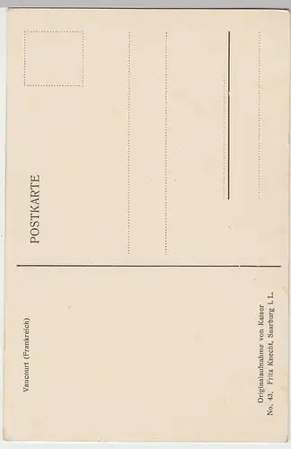 (85550) AK Vaucourt, Frankr., Soldaten, zerstörter Ort, 1. WK 1914-18