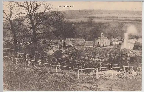 (84163) AK Savonières, 1. WK, Soldatenfriedhof, Feldpost 1915