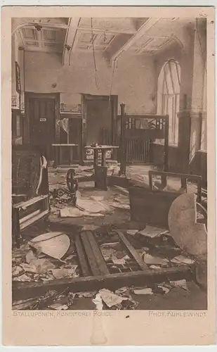 (72762) AK Nesterow, Stallupönen, zerstörte Konditorei Rohde, 1917