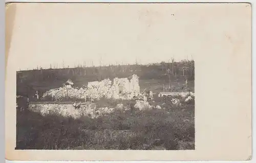 (35726) orig. Foto 1.WK, zerstörte Kirche von Altemang, 1914-18