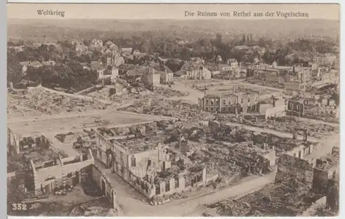 (2515) AK Rethel, Die Ruinen der Stadt, Feldpostkarte, bis 1918