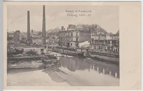 (108800) AK Rethel, Ardennen, zerstörter Ort, 1. WK, Feldzug 1914-15