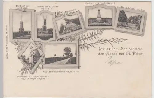 (108572) AK Gruß vom Schlachtfeld der Garde bei St. Privat 1902