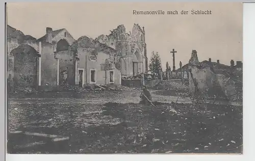 (101669) AK Remenonville nach der Schlacht, Kriegsschauplatz 1914-18