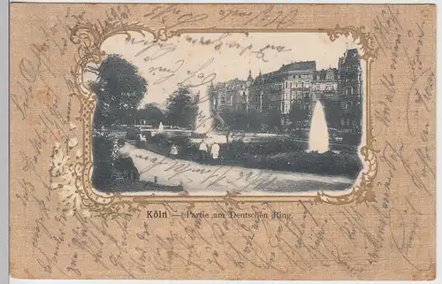 (95234) AK Köln, Partie am Deutschen Ring, 1903