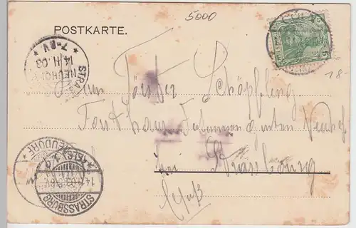 (95234) AK Köln, Partie am Deutschen Ring, 1903