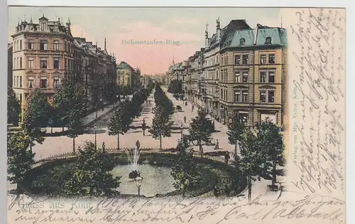 (95223) AK Gruss aus Köln, Hohenstaufen-Ring 1902