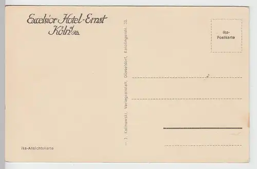 (95222) AK Köln, Bar im Excelsior Hotel Ernst, vor 1945