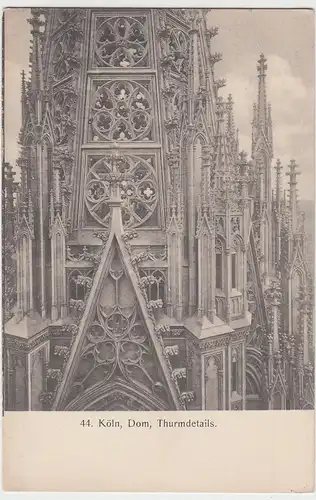 (93912) AK Köln, Dom, Detail untere Dompartie, um 1905