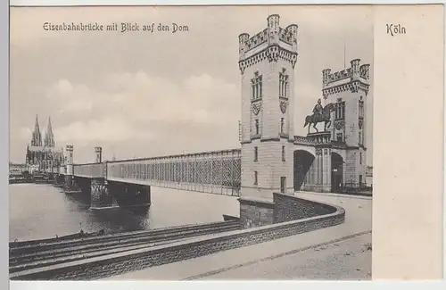 (84999) AK Köln, Eisenbahnbrücke um 1905