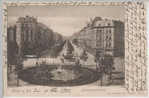 (81679) AK Köln, Hohenstaufenring 1900